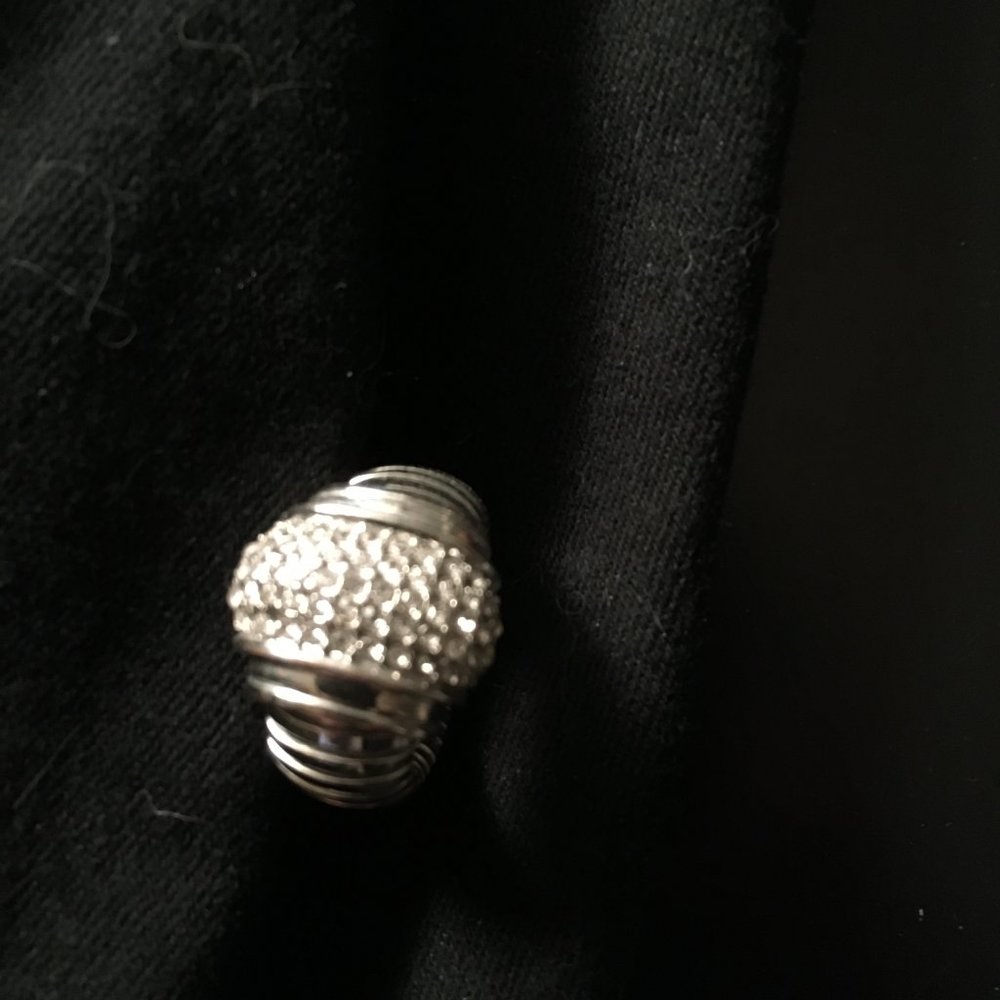 Chico's Rhinestone Silver Ring